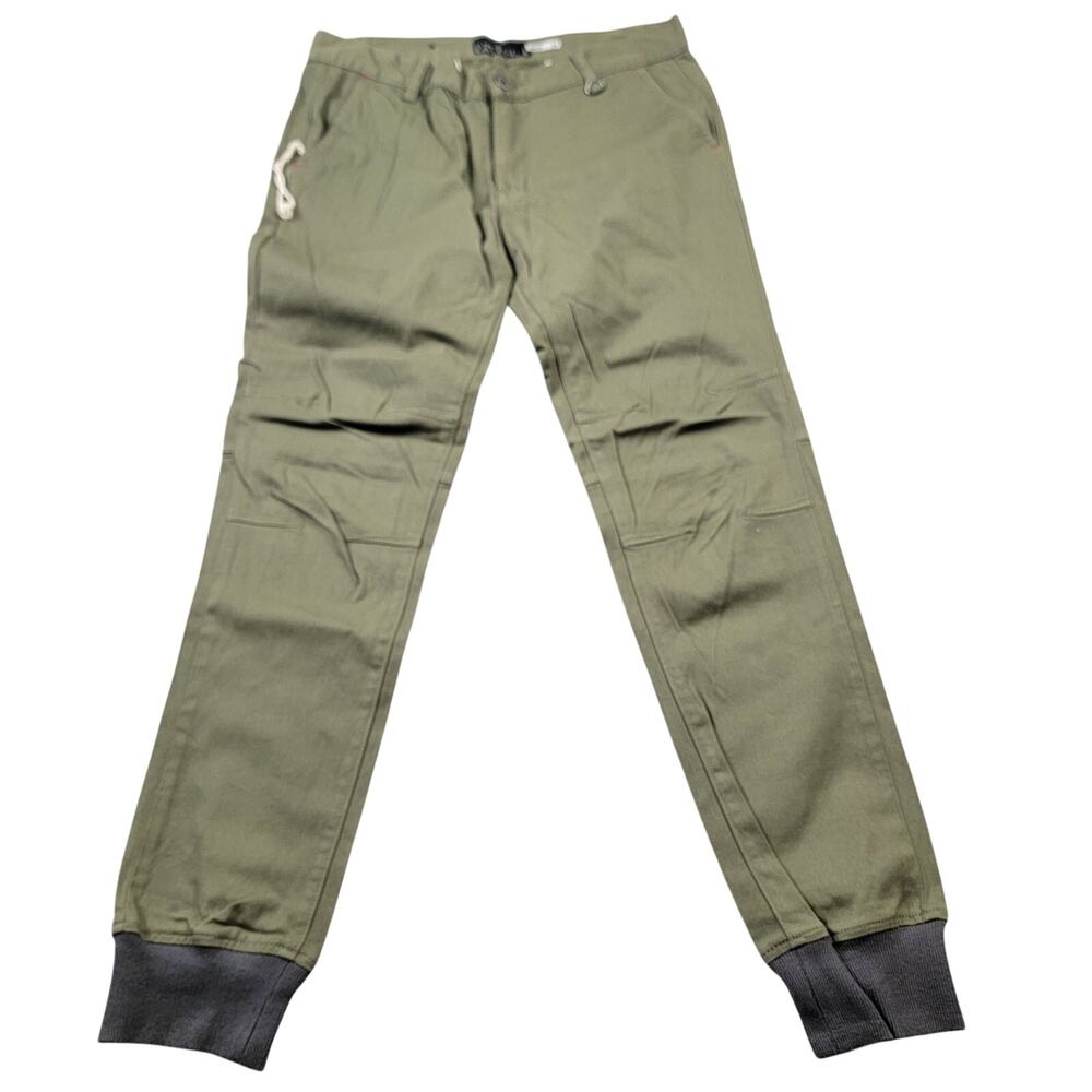 Kayden K Los Angeles Olive Jogger Pants Men 34 NWT Style KD109 Twill Cuffed 554